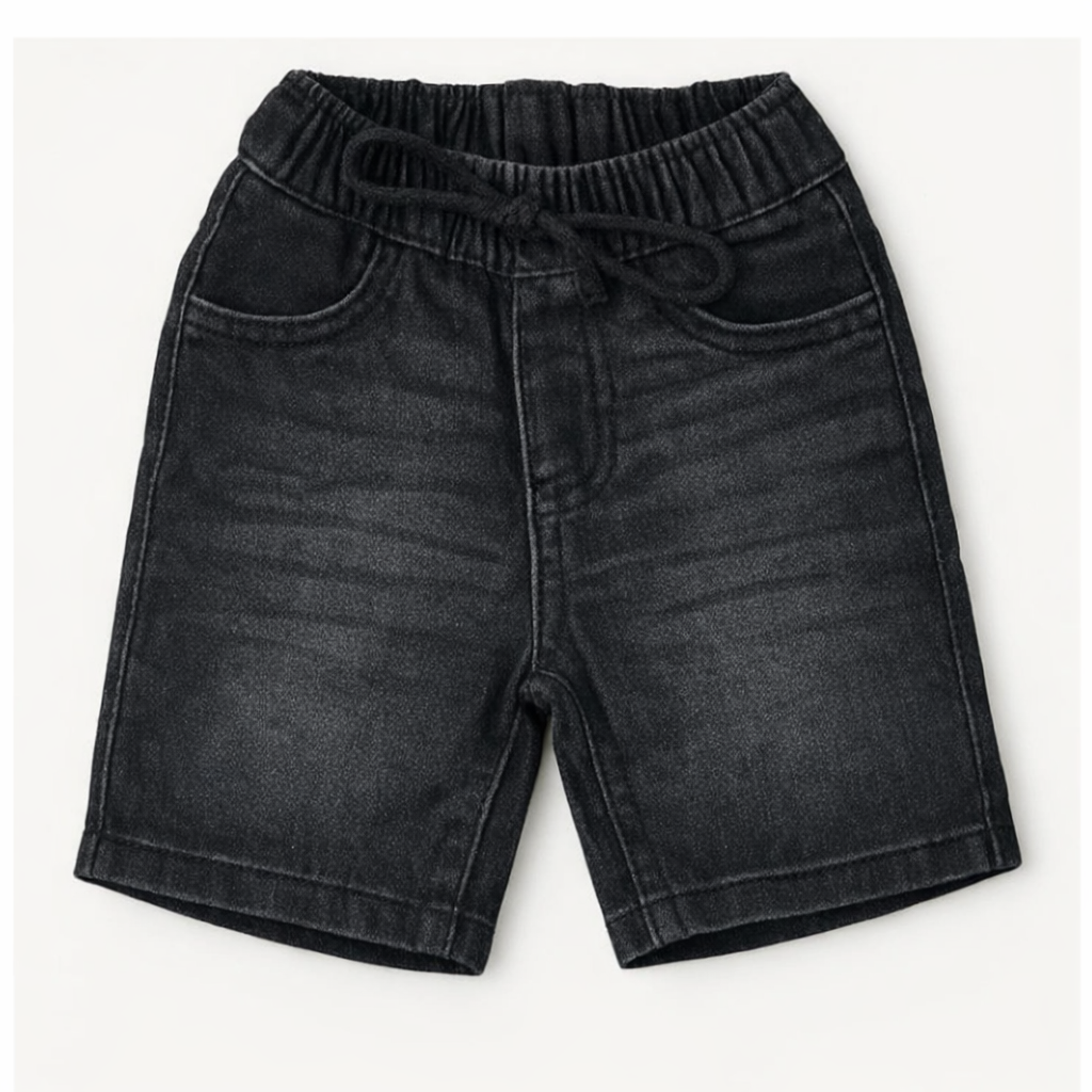 Kids jeans short - black