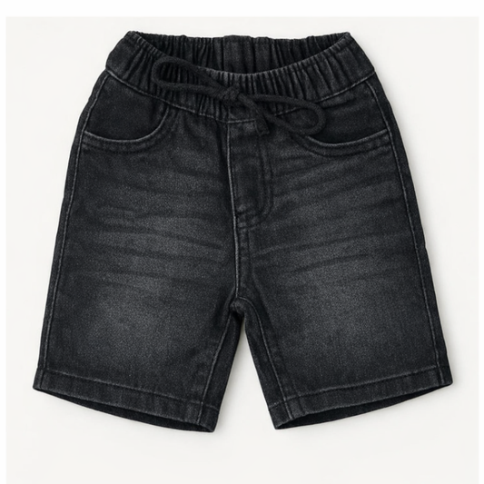 Kids jeans short - black