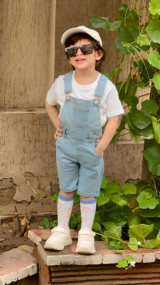 New Powder Blue Ice Short Dungree