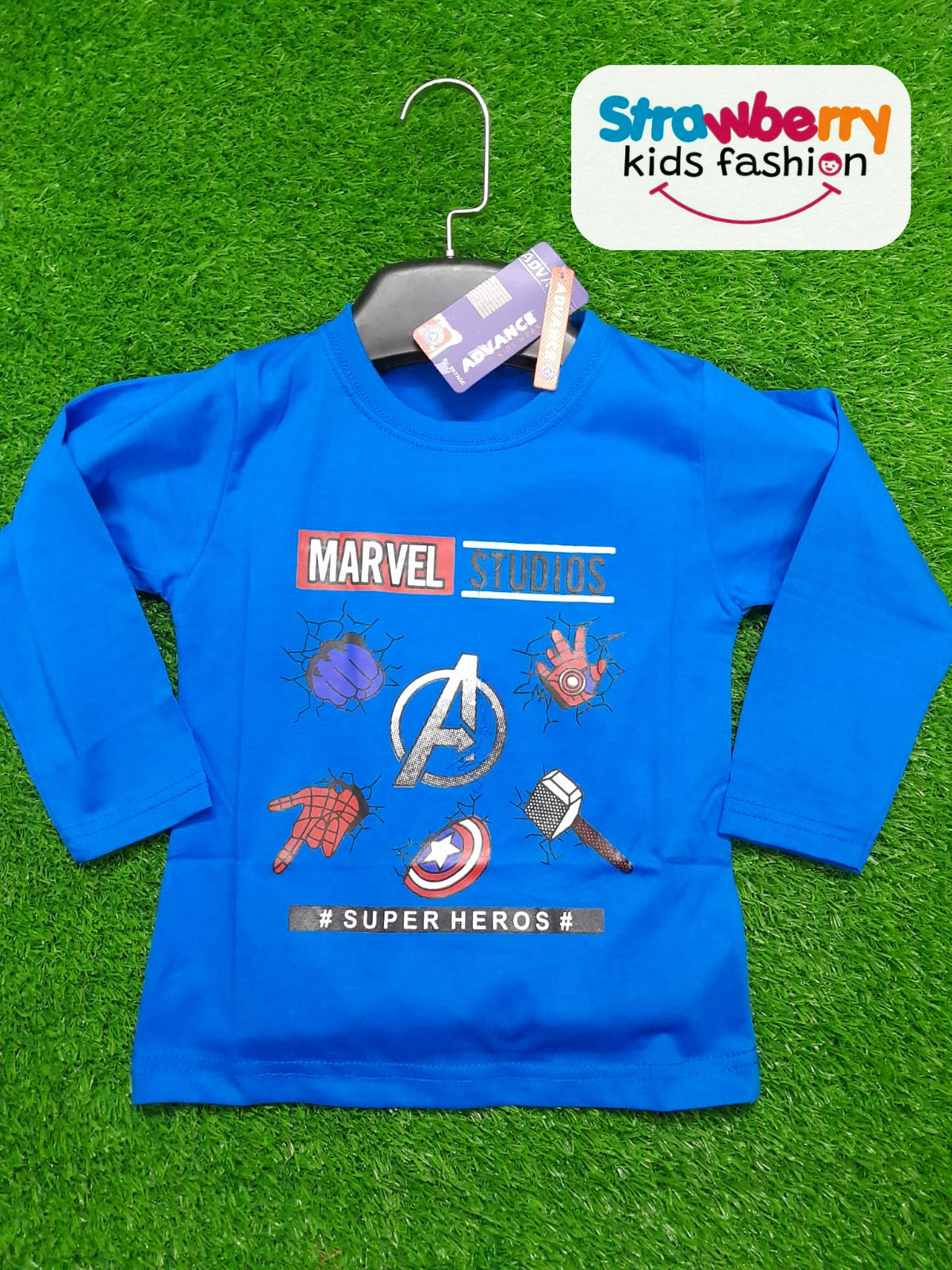 MARVEL STUDIOS BOYS T-SHIRT - ROYAL BLUE COLOR - Strawberry Kids Fashion